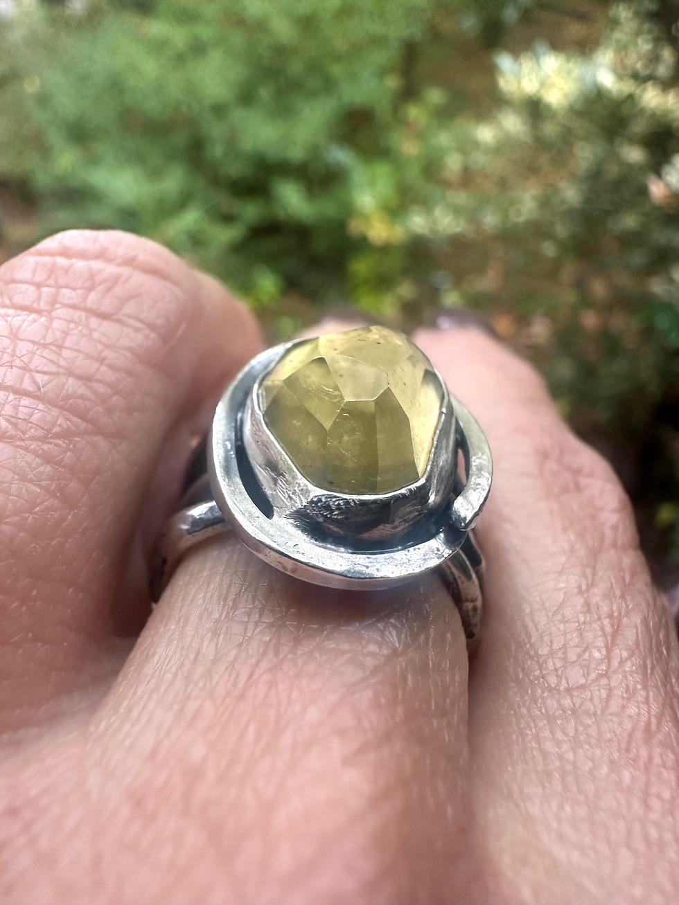 Thumbnail: Lemon Quartz and Sterling Silver Ring