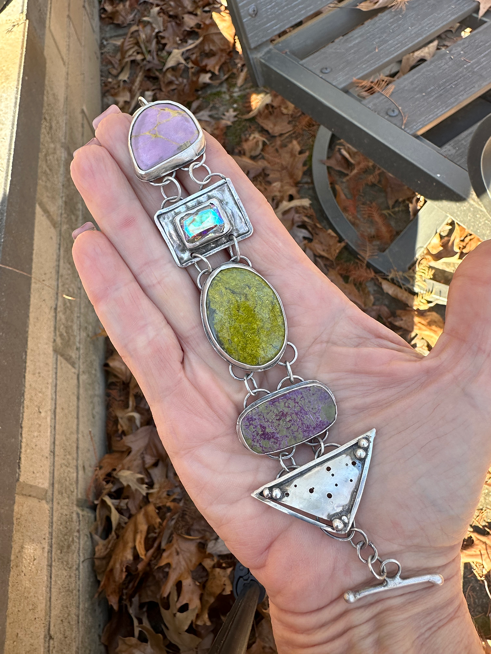 Thumbnail: Garden Party Multi-stone Sterling Bracelet