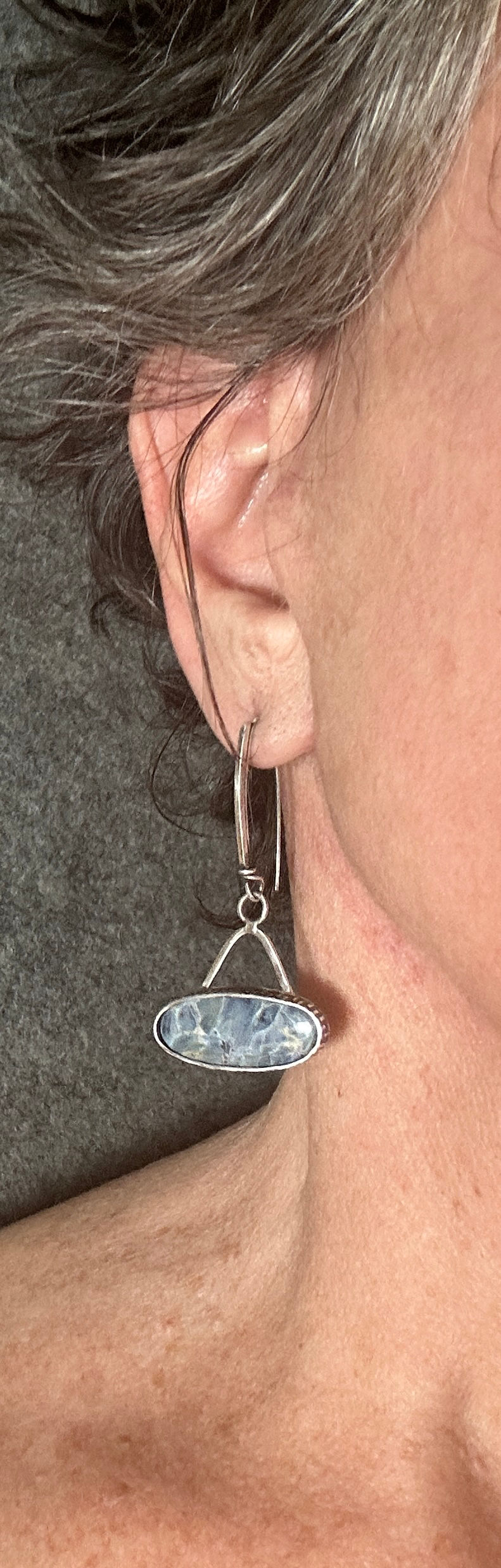 Thumbnail: Pietersite and Sterling Silver Earrings 