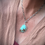 Thumbnail: Turquoise Pendant with handmade sterling silver chain