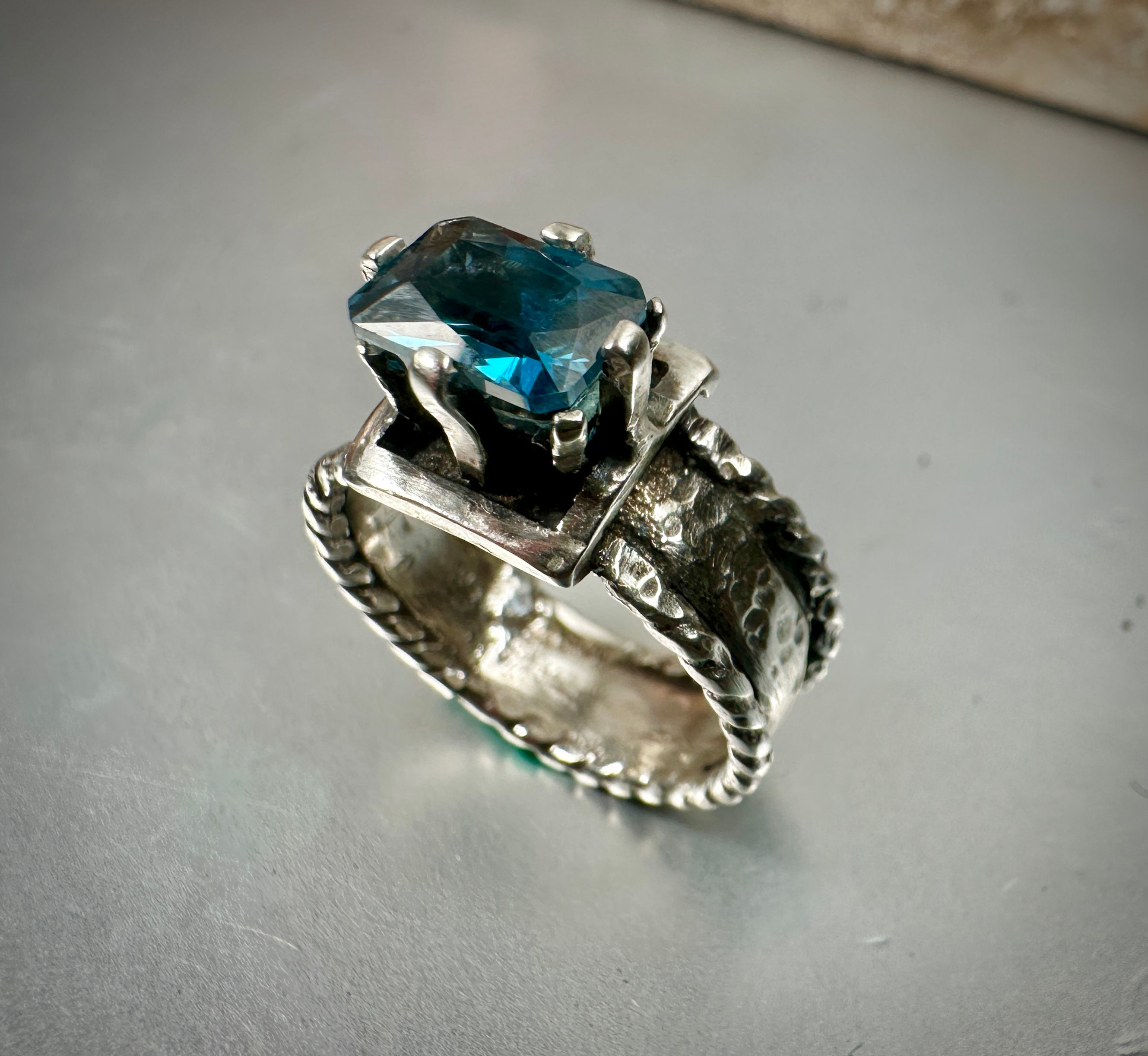 London Blue Topaz on Sterling silver Ring