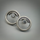 Thumbnail: Subtle Sterling Circle sparkle Post earrings