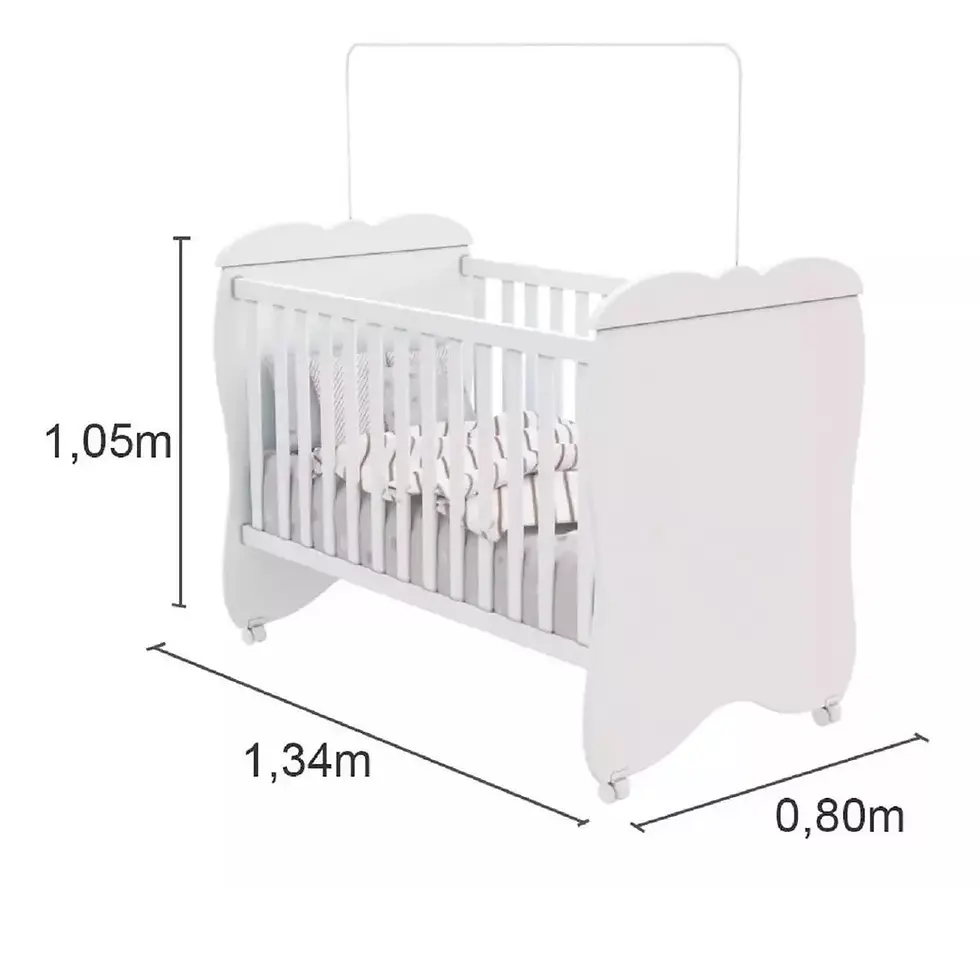 Miniatura: BERÇO TCIL MAGIA C/MINI CAMA GF - NEVE/NEVE ( 11156.235 )