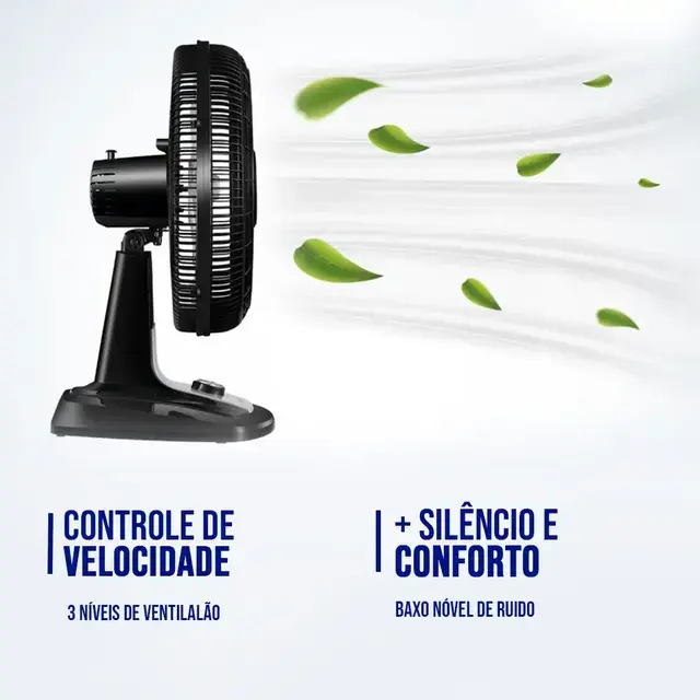 Miniatura: VENTILADOR MONDIAL DE MESA 40 CM 140W VTX40-8P TURBO 2031-02 Preto/Prata 220 VOL