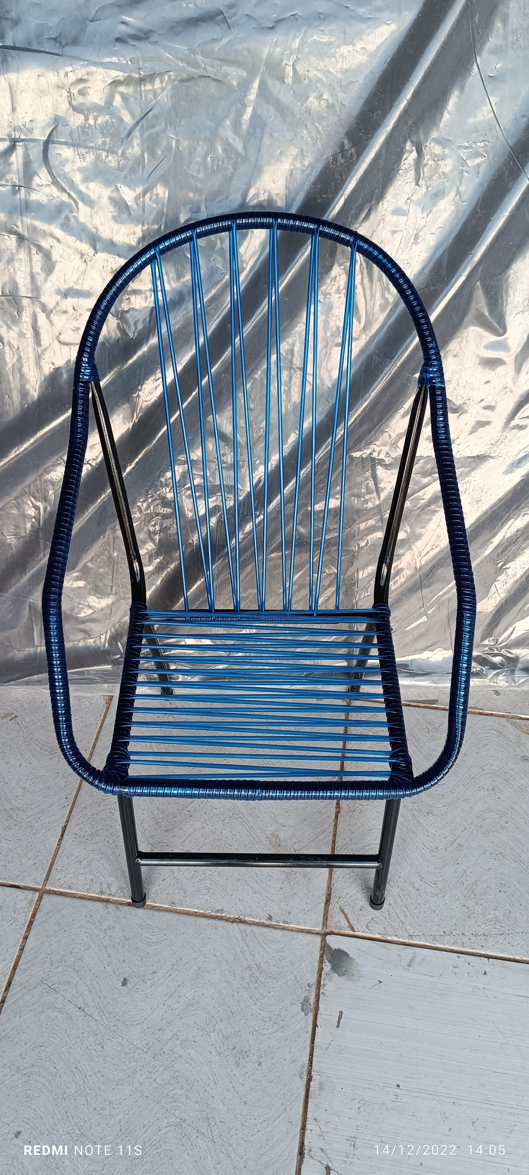 CADEIRA DE MACARRÃO SANTANA VITORIA 01 AZUL