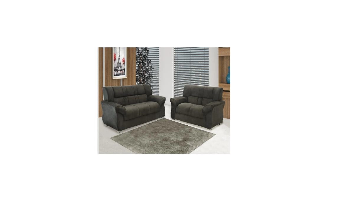 SOFA TOPAZIO TE-207 3+2 LUG VELUDO MARROM.