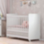 Miniatura: BERÇO HENN MINI CAMA AQUARELA BRANCO /BRANCO / CRISTAL