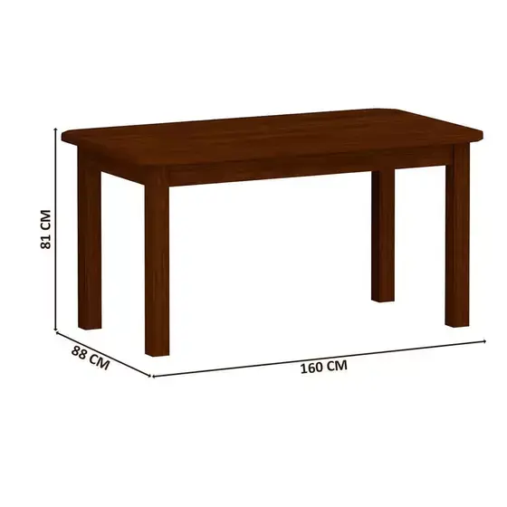 Miniatura: MESA KADSMA MAXI 1,60 CASTANHA COM 6 CADEIRA ROMA ESTOFADO CASTANHO