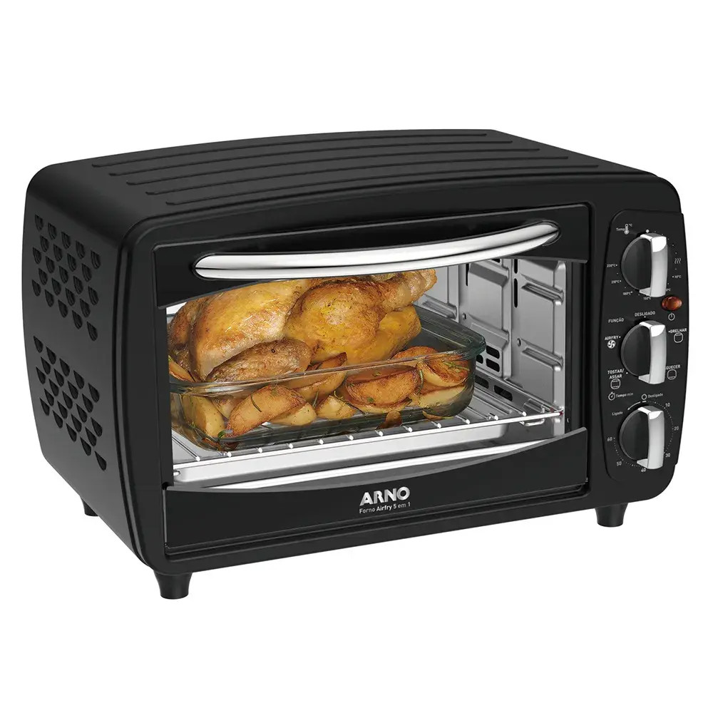 FORNO ELETRICO ARNO AIRFRY 5 EM 1 20 LTS FOR2 REF - OF32B8B2 220V PRETO.