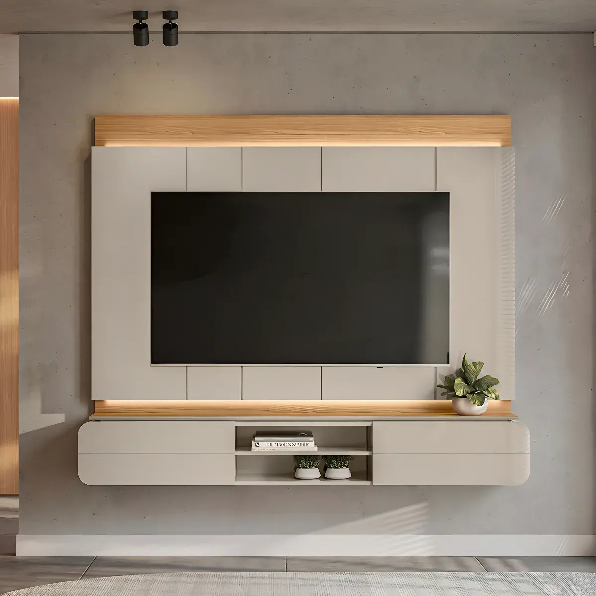 PAINEL LINEA HOME ZURIQUE TAUARI / OFF WHITE BRILHO ( 208053 ) 810006095 - 20805