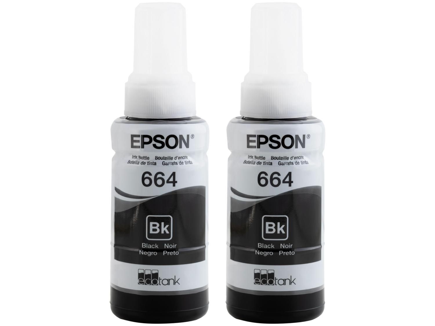 Refil de Tinta Epson EcoTank T664120-2P - 2 Unidades