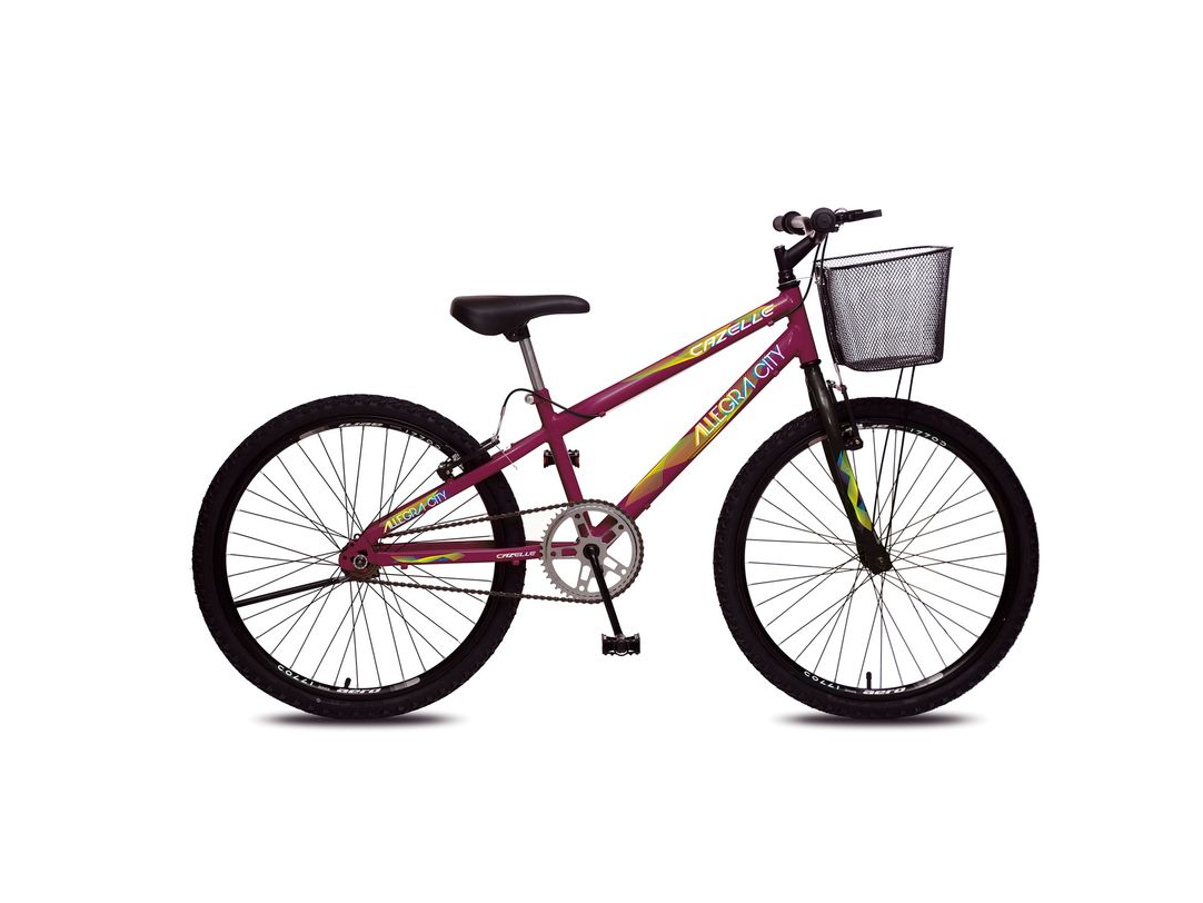 BICICLETA COLLI ARO 24 CAZELLE ALLEGRA CITY S/M ROXO PEROLIZADO 114-0148D