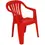 Miniatura: CADEIRA PLASTICA MOR VERMELHA COM BRAÇO