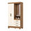 Miniatura: ROUPEIRO BRIZ B64-127 02 PORTAS 03 GAVETAS NATURE / OFF WHITE