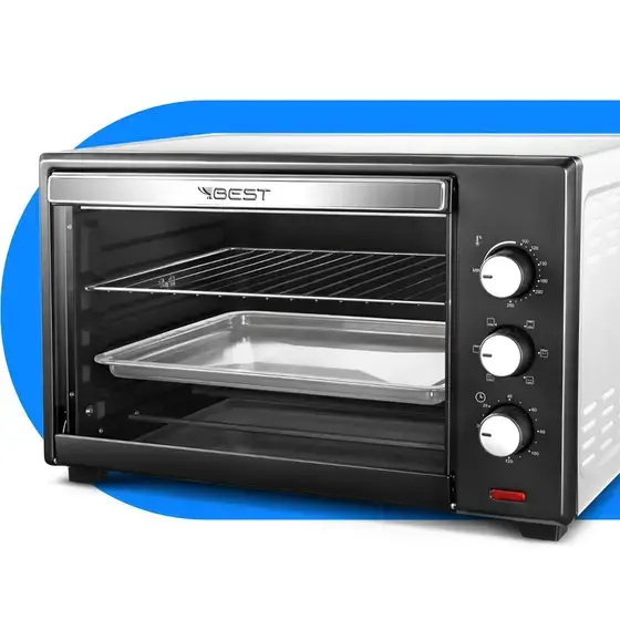 FORNO BEST ELETRICO 48LITROS PLUS COM ESPETO GIRATORIO PRETO/BRANCO 220V