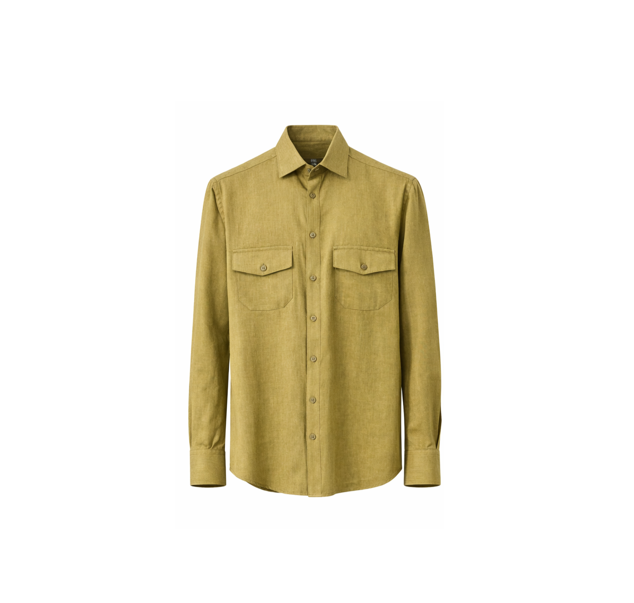 Camisa Linho Bolso Verde