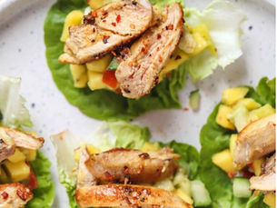 Chicken and Mango Salsa Lettuce Wraps
