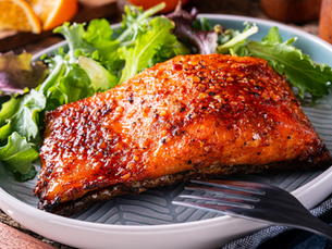 Salmon with Orange Rosemary Vinaigrette