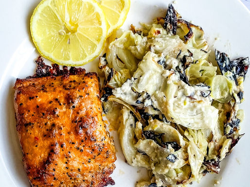 Lemon Pepper Salmon with Cabbage