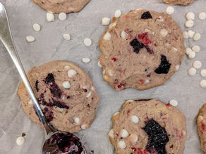 Gluten-Free Raspberry Blueberry White Chocolate Chip Cookies