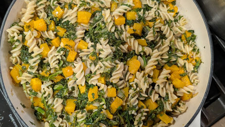 Gluten-Free Pasta with Butternut Squash and Veggies