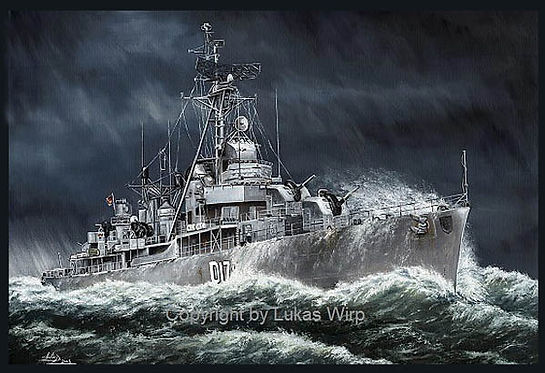 Fletcher Zerstörer der Bundesmarine im Atlantik