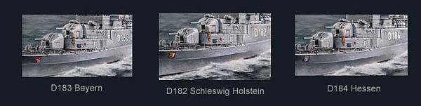 Gemälde Zerstörer Hamburg Klasse