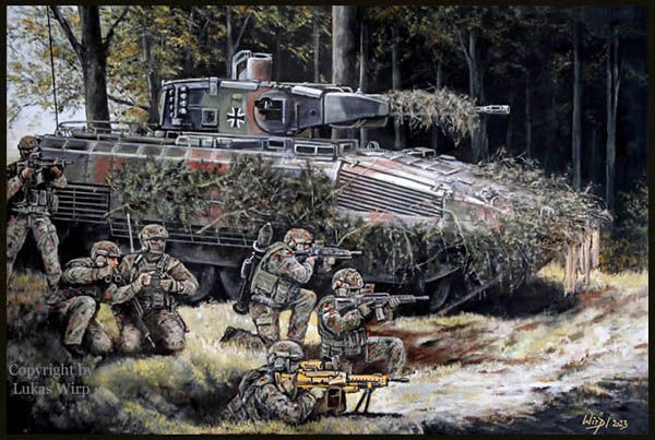 Bundeswehr Panzergrenadiere im Manöver