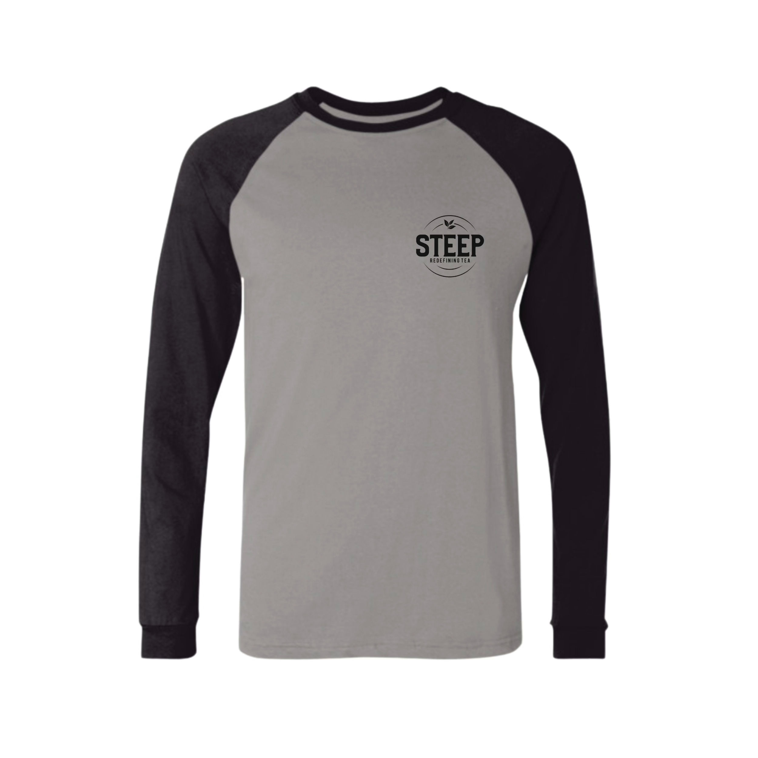 Long Sleeve Jersey Baseball Tee Heather / Black