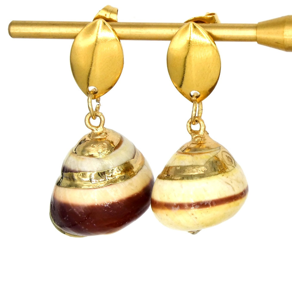 Miniature : Boucles d'oreilles coquillages naturels