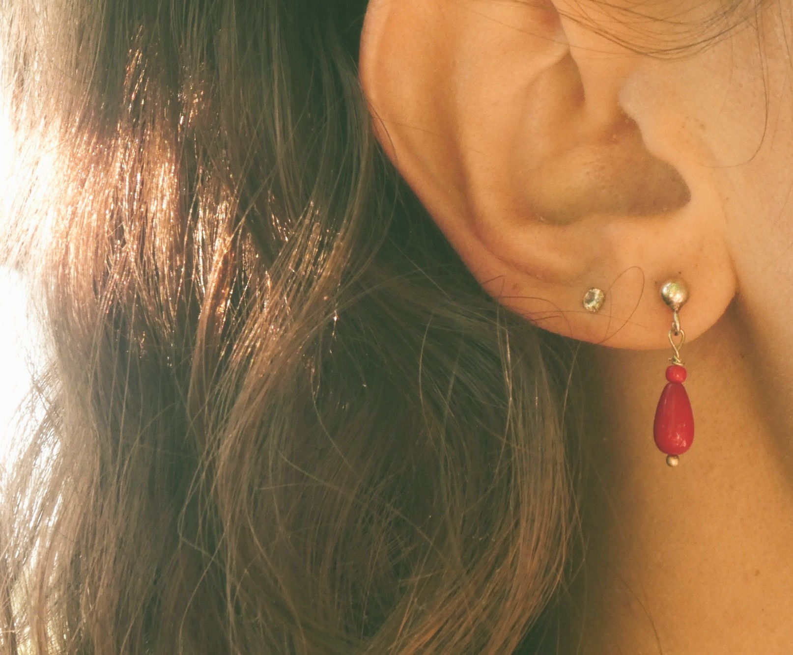 Boucles d'oreille sur argent 925