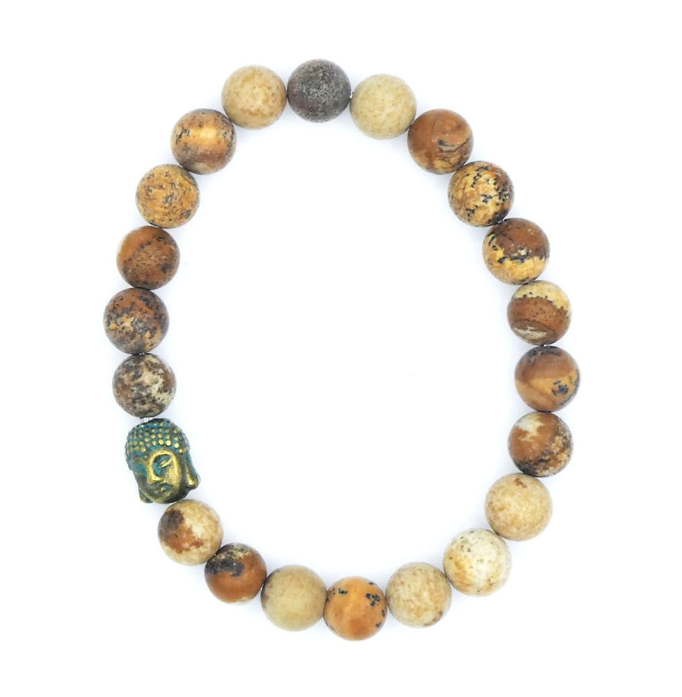 Miniature : Bracelet en jaspe paysage