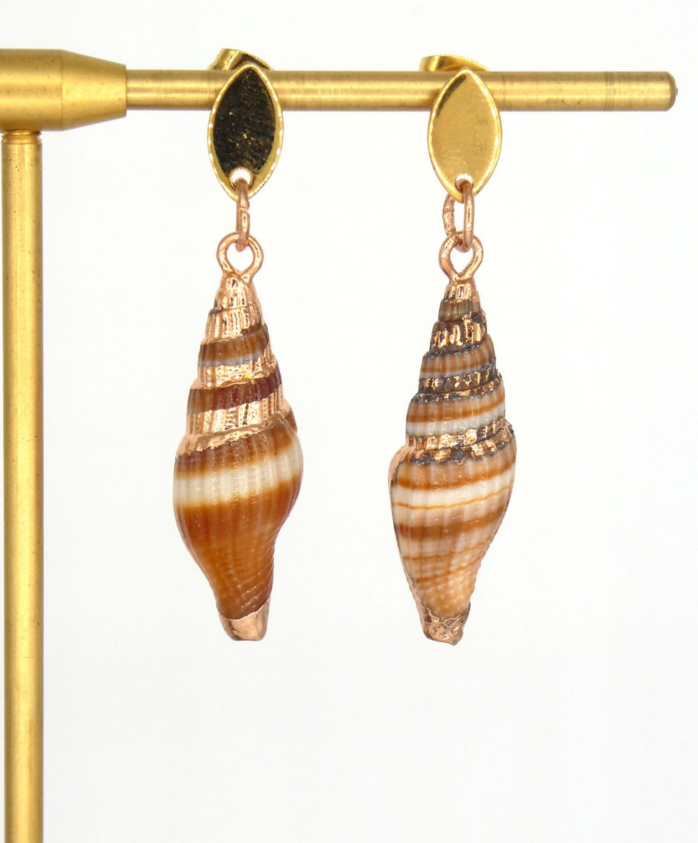 Miniature : Boucles d'oreilles sur tiges inox dorée