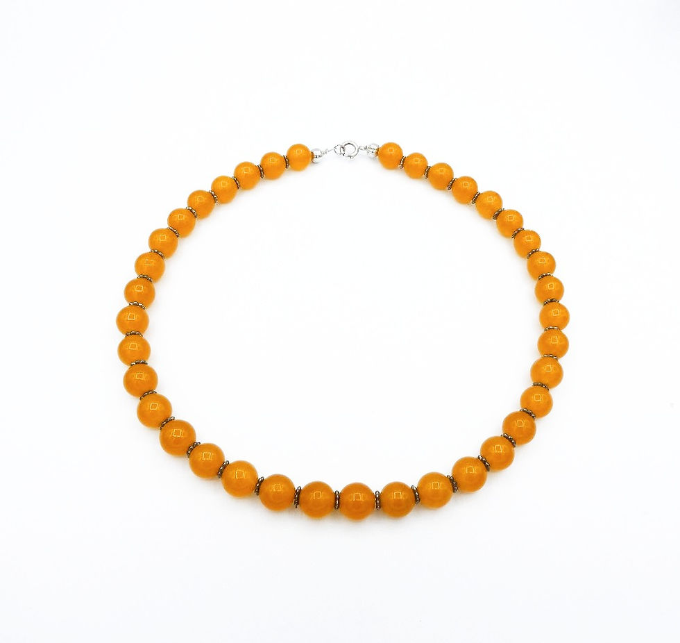 Miniature : Collier "Automne" ocre jaune