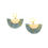 Miniature : Boucles d'oreille raphia gris bleu
