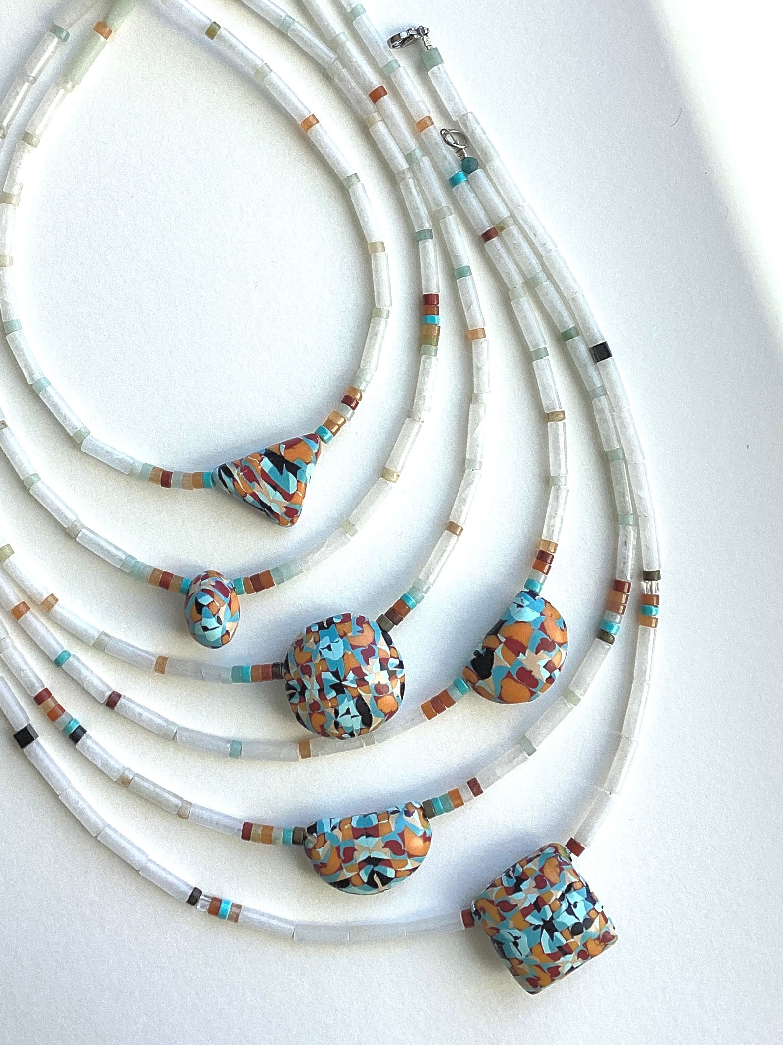 Collier MOZAIK rectangle 3x3 réversible 