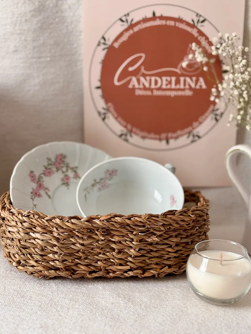 Miniature : Tasse à thé porcelaine de Limoges Amandine