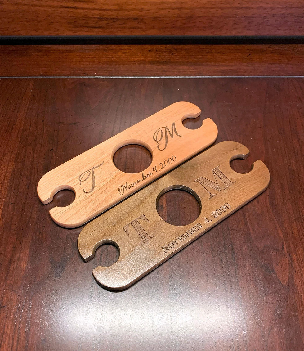 Thumbnail: Unique Wood Wine Glasses Caddy, Personalized Wine Butler, Home Decor, Wet Bar,