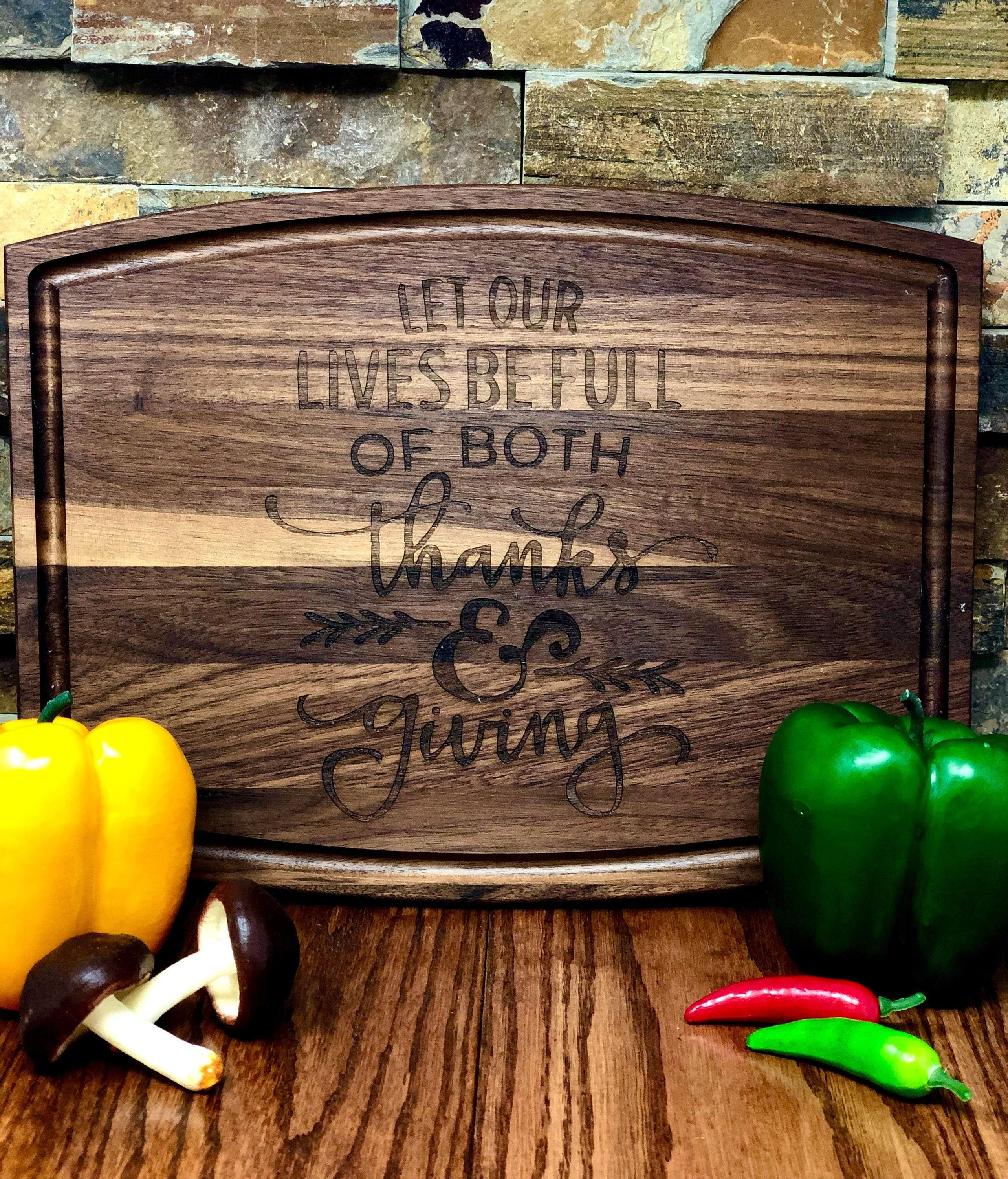 Personalized Wood Cutting Board Serving Tray, Custom Wedding Gift, Anniversary,