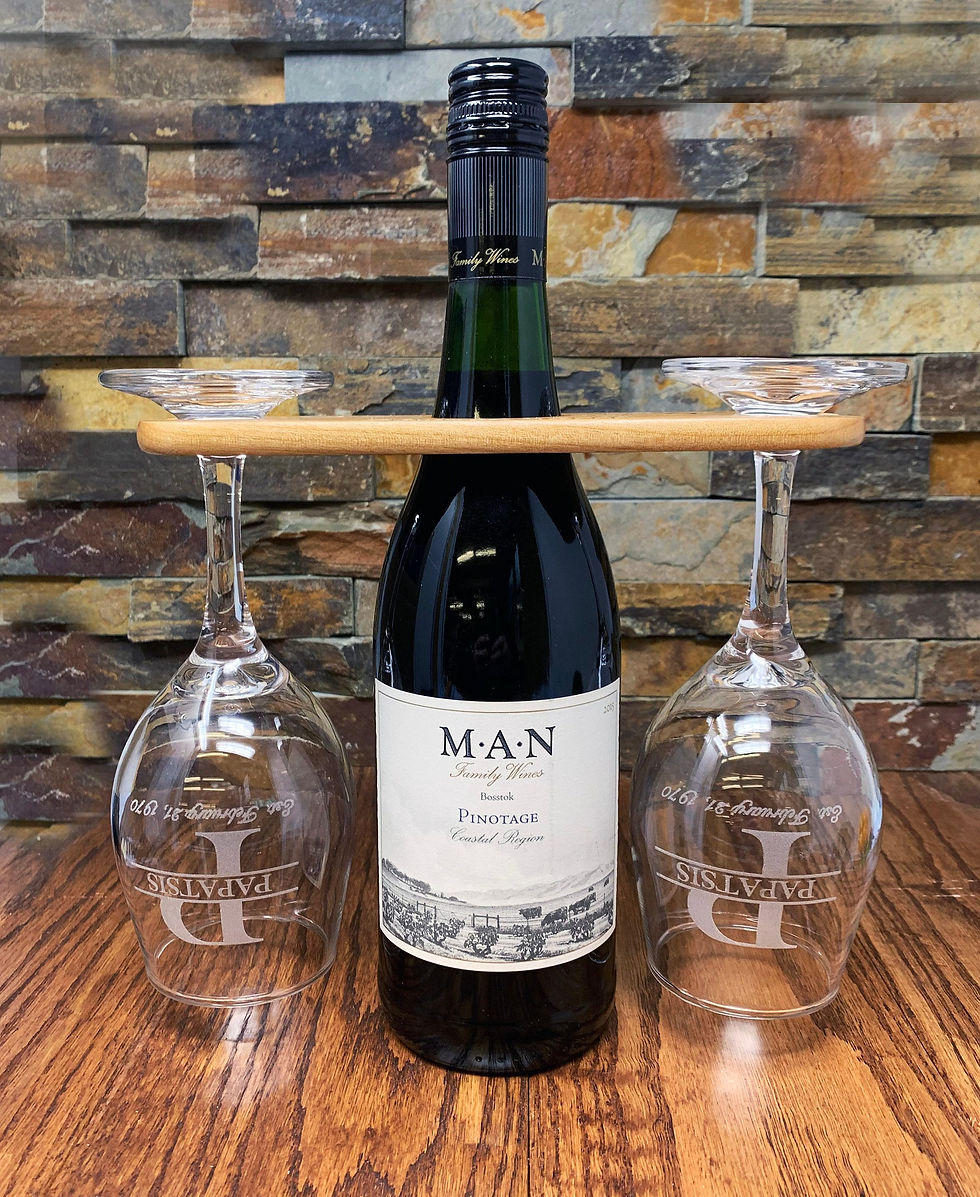 Thumbnail: Unique Wood Wine Glasses Caddy, Personalized Wine Butler, Home Decor, Wet Bar,