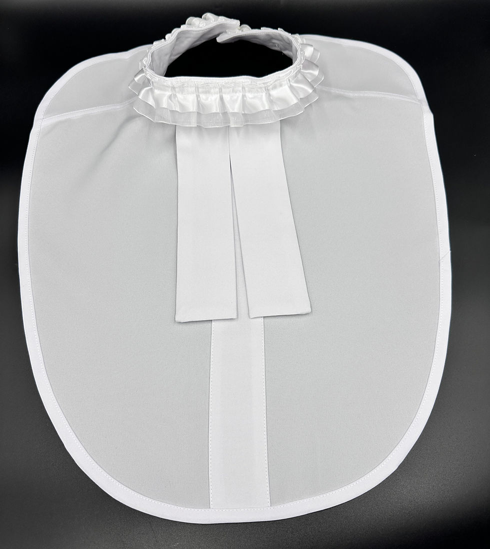 Satin/Organza Double Layered Ruffle Collar