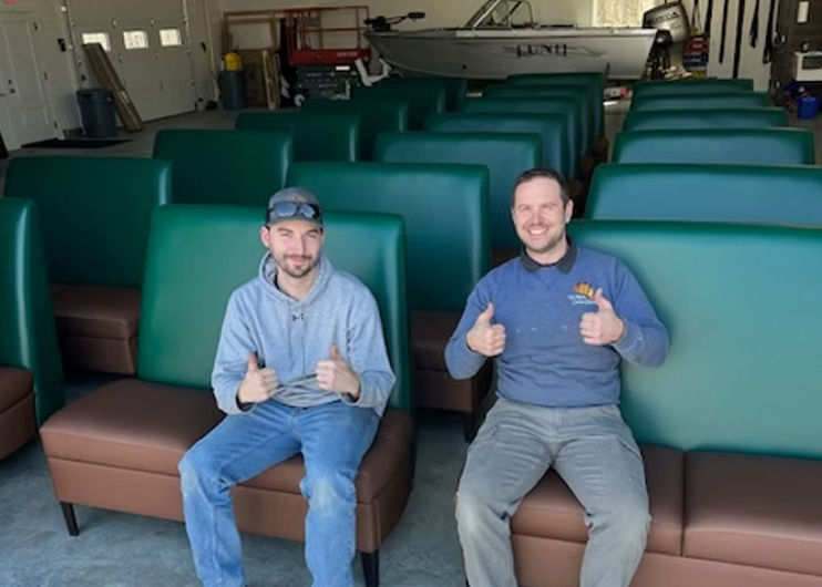 BSU Dining Bench Cover Seats