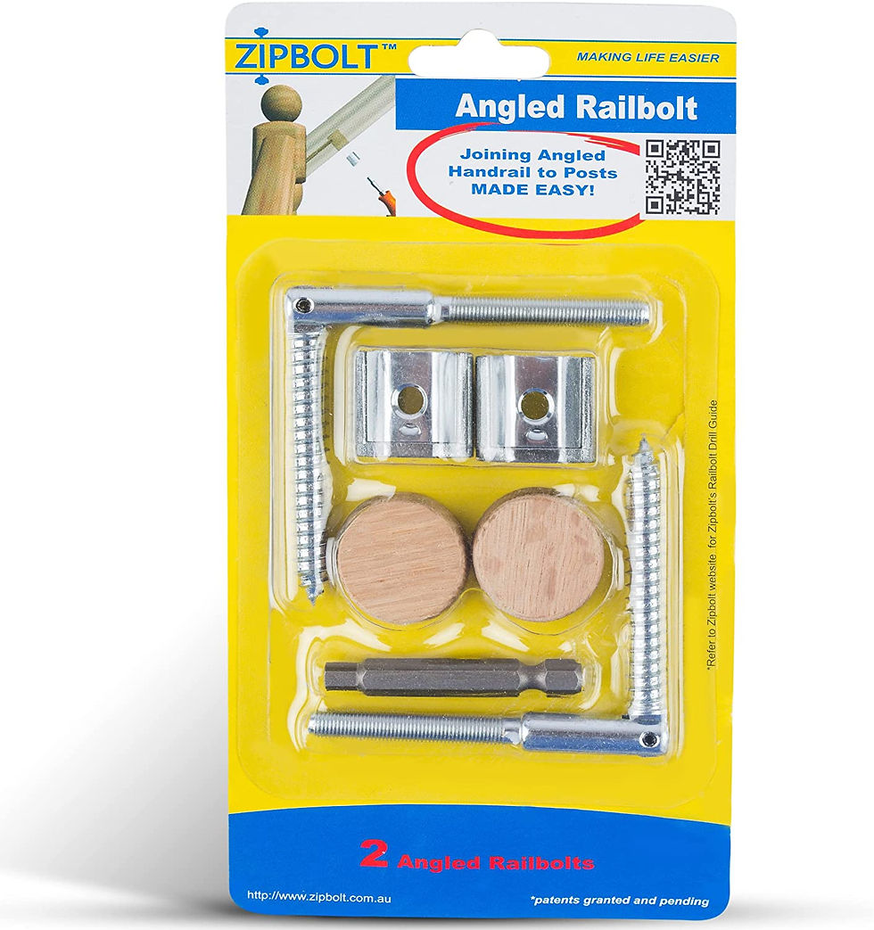 Zipbolt 11.560 Angled Railbolt Connects Angled Handrail to Newel