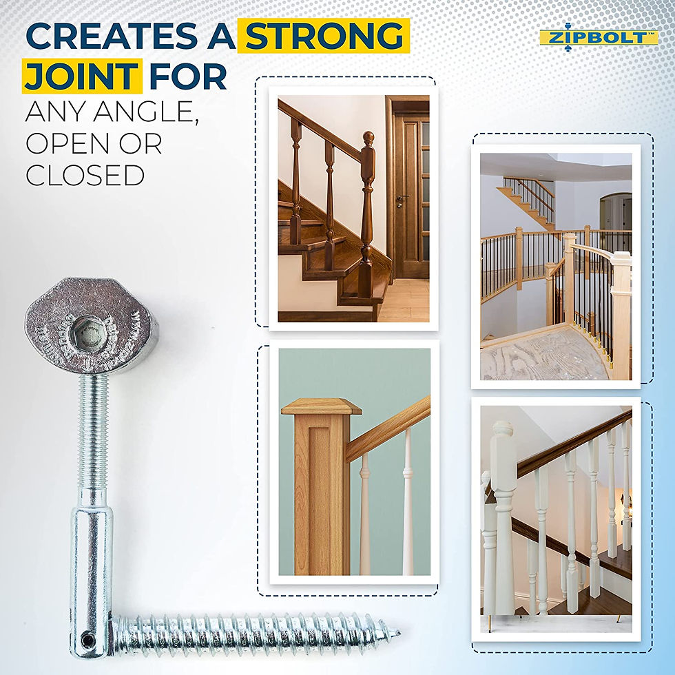 Thumbnail: Zipbolt 11.560 : Angled Railbolt - Connects Angled Handrail to Newel Post