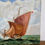 Thumbnail: Vintage Folk Art Nautical Original Painting on Wooden Board
