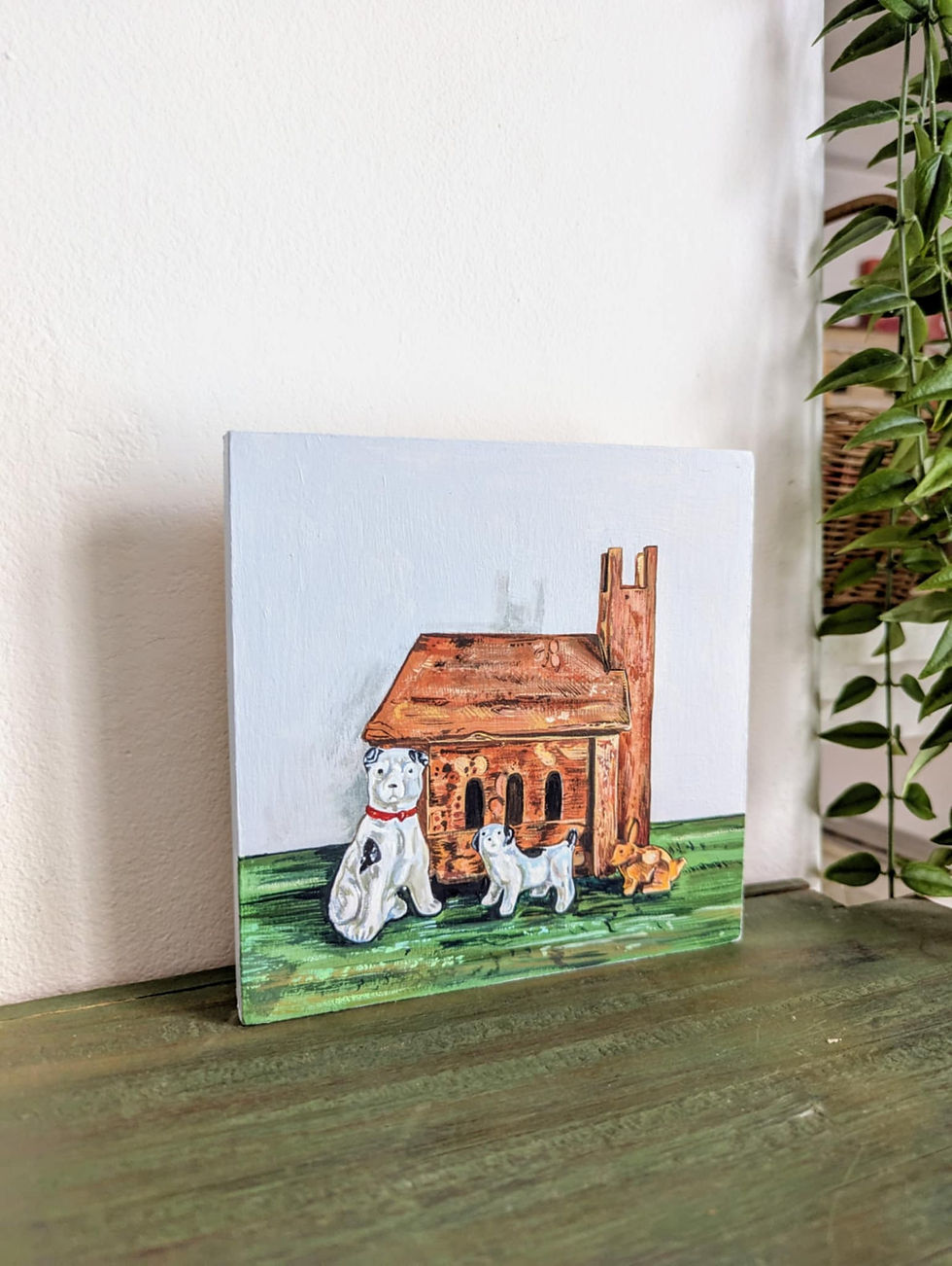 Thumbnail: Wooden Church with China Dogs (and Rabbit)
