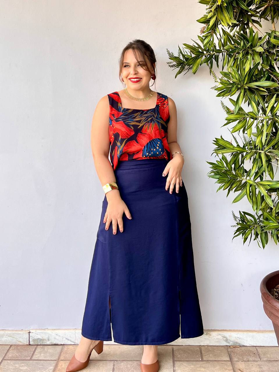 | Saia Beija-Flor Evasê |