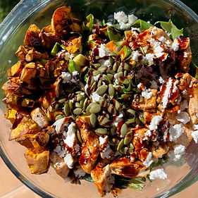 Sweet potato & feta salad bowl 