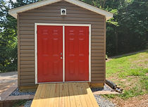shed on retaining pad Bedford Moneta Roanoke Lynchburg Virginia