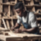 young black carpenter at work 